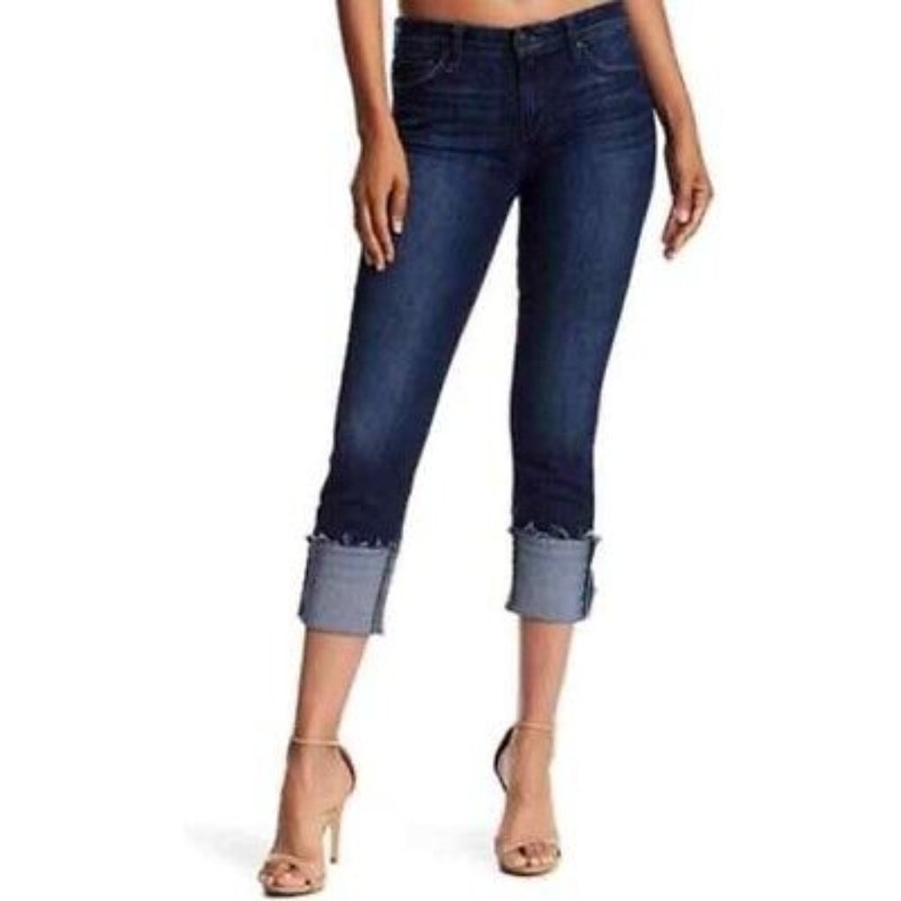 Joe's Jeans Women's Barb Cuff Mid Rise Crop Blue Jeans Size 25 Style 4500371793